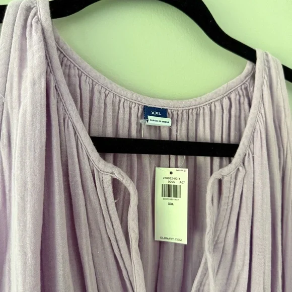 NWT Old Navy Light Purple Pleated Gauze Maxi Dress - Picture 6 of 12